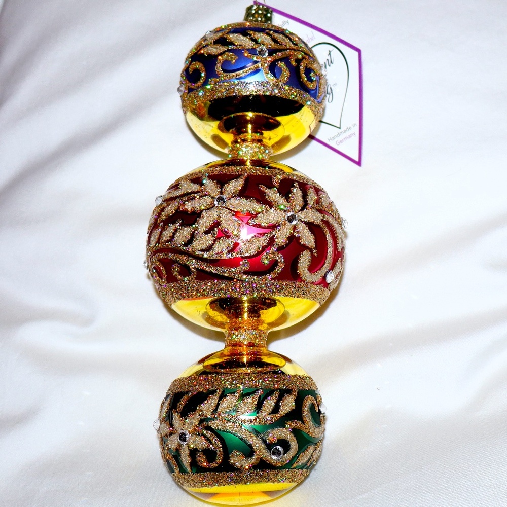 CHRISTOPHER RADKO Ornament King HEARTFULLY YOURS Drop Finial CLASSIC German Made